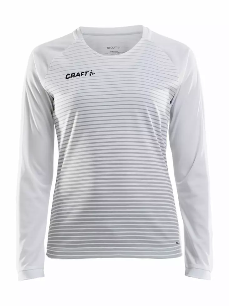 Pro Control Stripe Jersey LS W, White/Silver - Craft Vaatteet - 1906850-900926 - 1