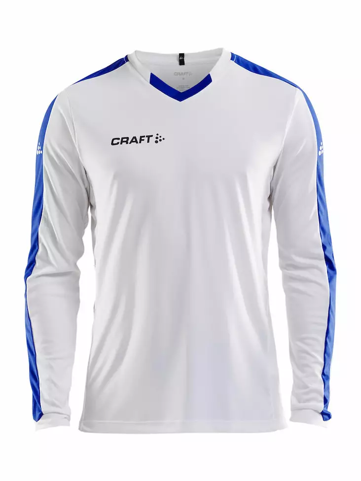 Progress Jersey Contrast LS M, White/Club Cobolt - Craft Vaatteet - 1906887-900346 - 1