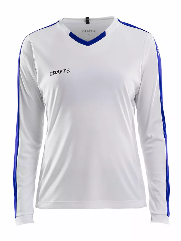 Progress Jersey Contrast LS W, White/Club Cobolt - Craft Vaatteet - 1906888-900346 - 1