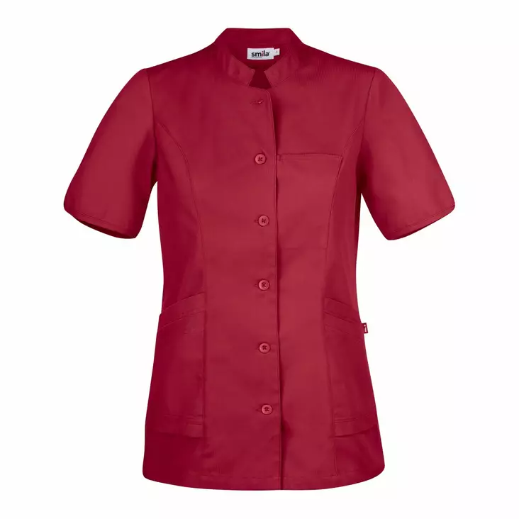 Smila 70104 Aila blouse w, dark red - Smila Työvaatteet - 70104-66 - 1