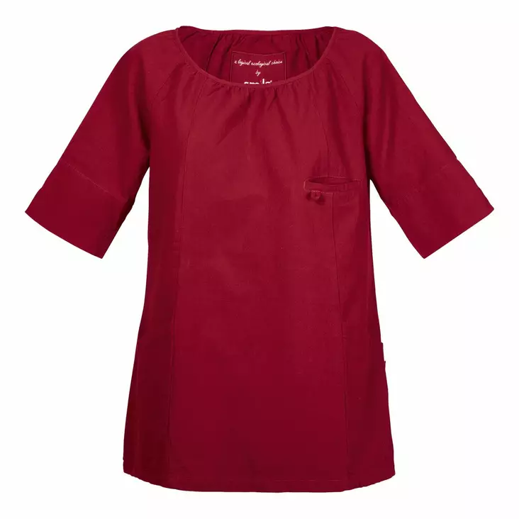 Smila 75904 Elin blouse GOTS w, drk red - Smila Työvaatteet - 75904-66 - 1