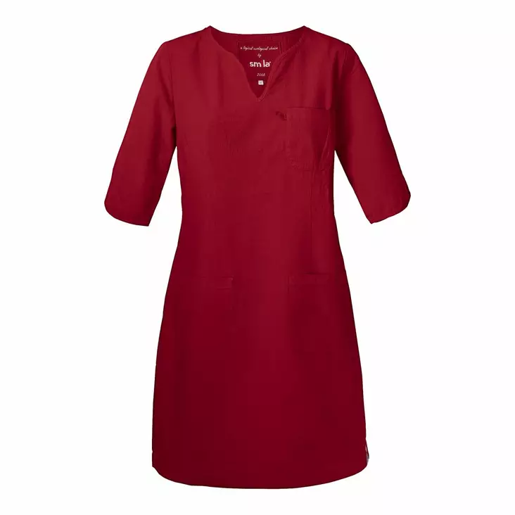 Smila 75962 Emma dress GOTS w, dark red - Smila Työvaatteet - 75962-66 - 1