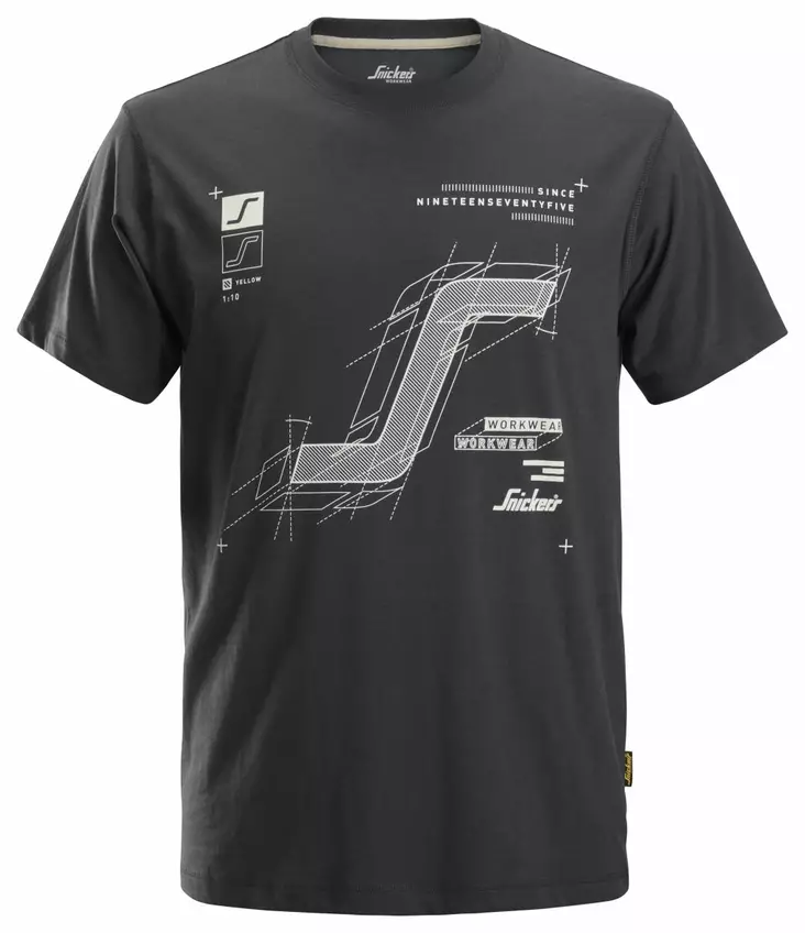 Snickers 2522 T-paita x 2, 5856 teräksenharmaa-sin - Snickers Työpaidat - 25225856 - 1