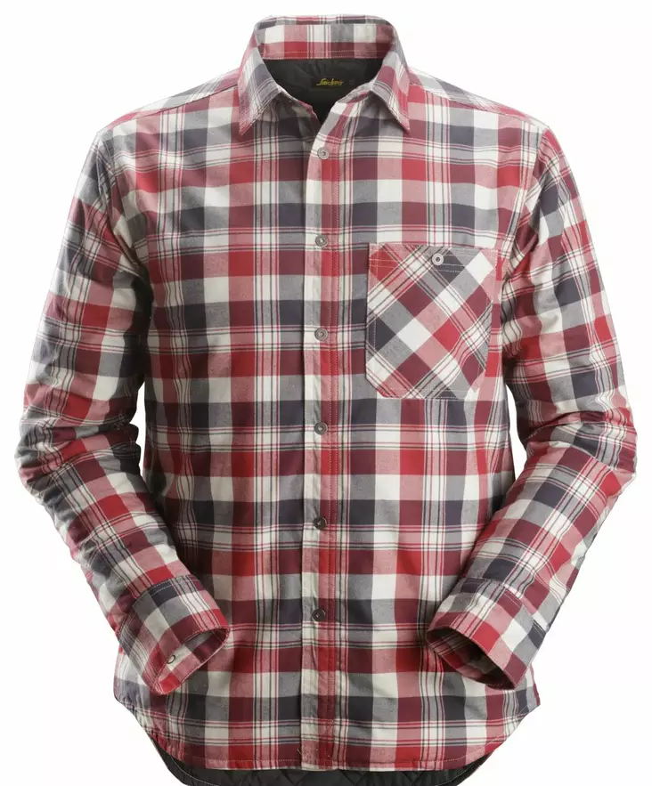 Snickers 8501 RuffWork, topattu metsurinpaita, 5816 Teräksenharmaa/punainen - Snickers Työpaidat - 85015816 - 1