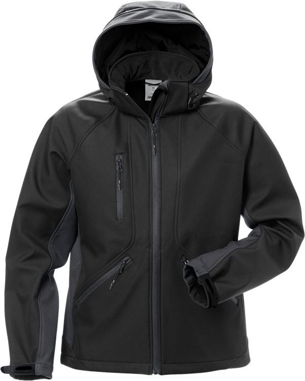 Softshell takki naiset 1416 SHI, Musta/Harmaa - Fristads Työtakit - 124150-996 - 1