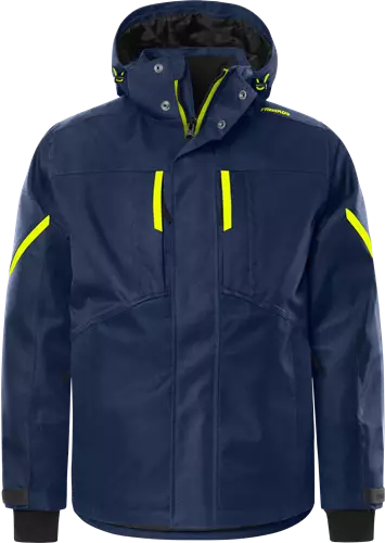 Fristads Airtech® talvitakki 4058 GTC, Tummansininen/Neonkeltainen - Fristads Huomiotakit - 127559-556 - 1