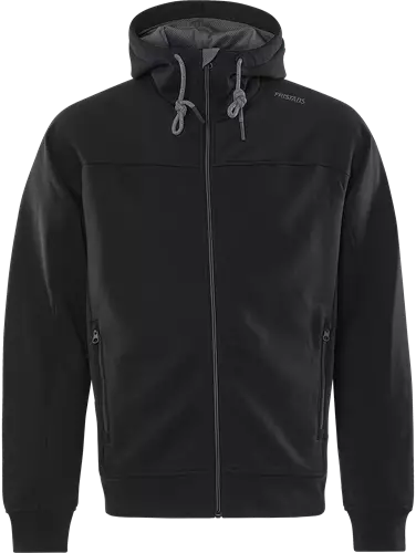 Fristads Hupullinen collegetakki 7550 GSM, Musta/Harmaa - Fristads Työpaidat - 301424-996 - 1