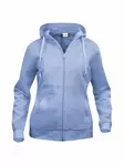 Clique Basic Hoody Full zip ladies, vaalean­sininen - Clique Vaatteet - 021035-57 - 1