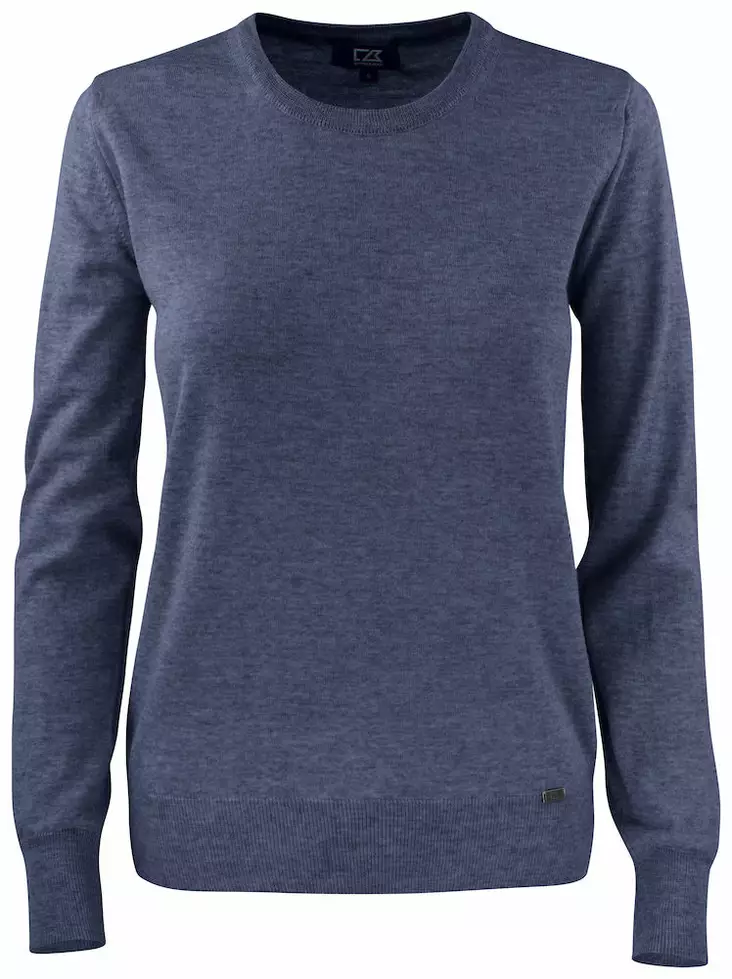 C&B Kennewick Crewneck Ladies, Sea Blue Melange - Cutter & Buck Vaatteet - 355407-597 - 1