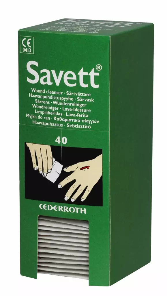 Cederroth 3227 Haavapyyhe Salvequick 40kpl/ras - Ensiaputuotteet - 3227 - 1