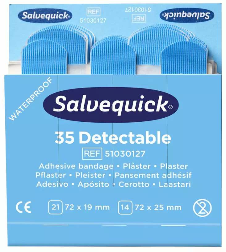 Cederroth 51030127 Laastari jäljitettävä Salvequick kasetti 6kpl/ras - Ensiaputuotteet - 51030127 - 1