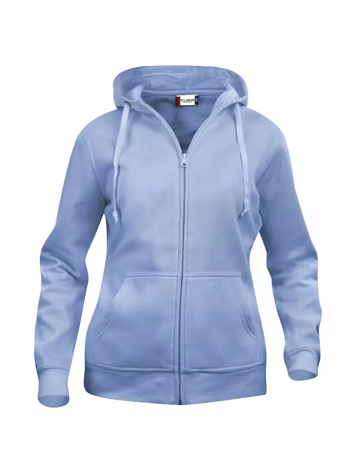 Clique Basic Hoody Full zip ladies, vaalean­sininen - Clique Vaatteet - 021035-57 - 1