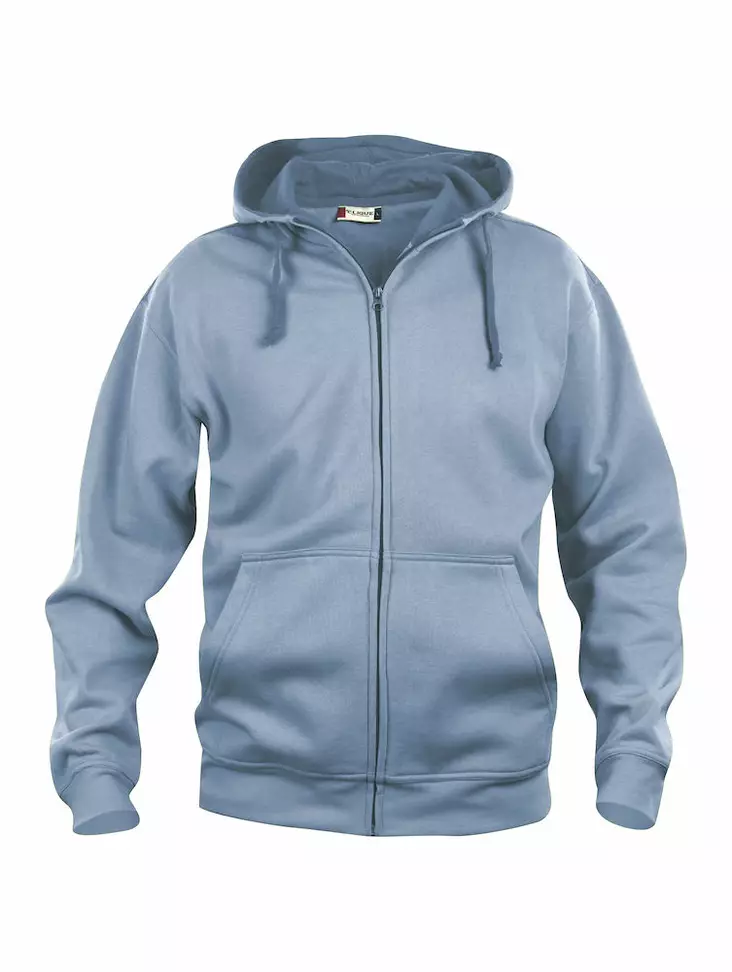 Clique Basic Hoody Full zip, vaaleansininen - Clique Vaatteet - 021034-57 - 1