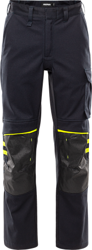 Fristads Flamestat stretch housut 2180 FSS, Navysininen/Neonkeltainen - Fristads Palosuojatut työvaatteet - 300488-557 - 1