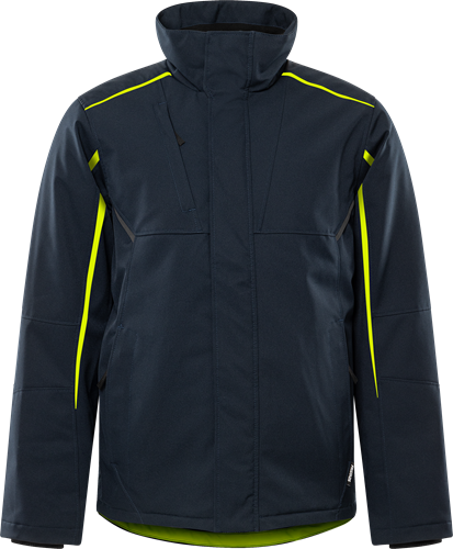 Fristads Softshell stretch talvitakki 4931 GSW, Navysininen/Neonkeltainen - Fristads Työtakit - 301217-557 - 1