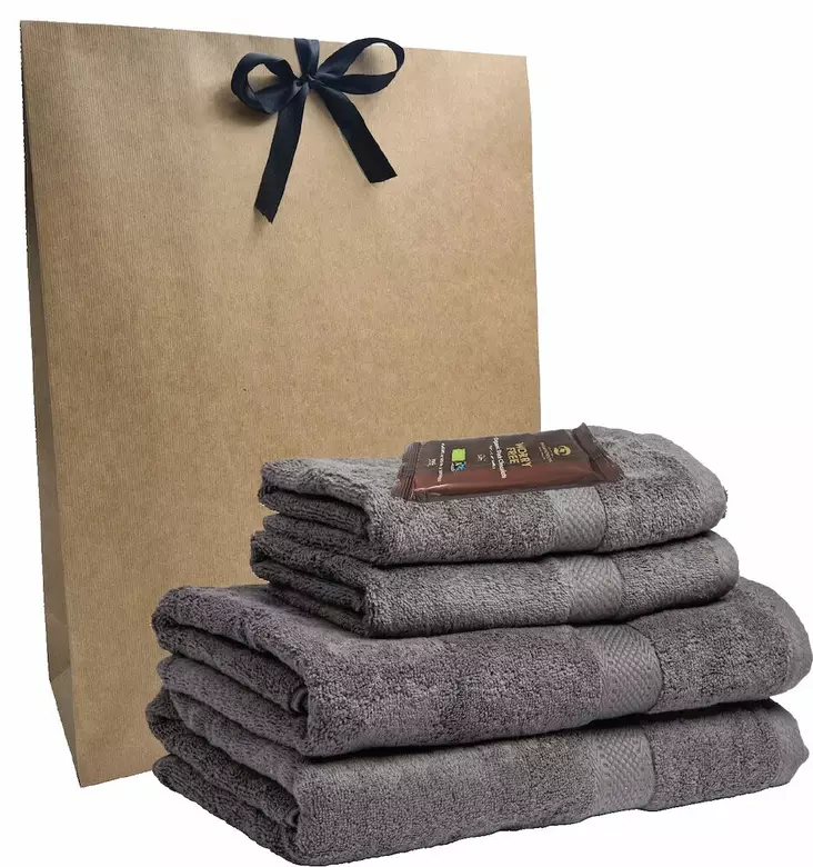 Lord Nelson Tuplapyyhesetti, Tummanharmaa - Tekstiilit ja Laukut - 99106-97 - 1