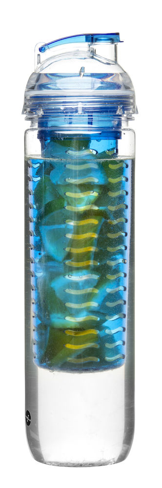 Sagaform Fresh lukollinen juomapullo hedelmäpatruunalla, kirkas/sininen - Koti ja Keittiö - 5017477 - 1