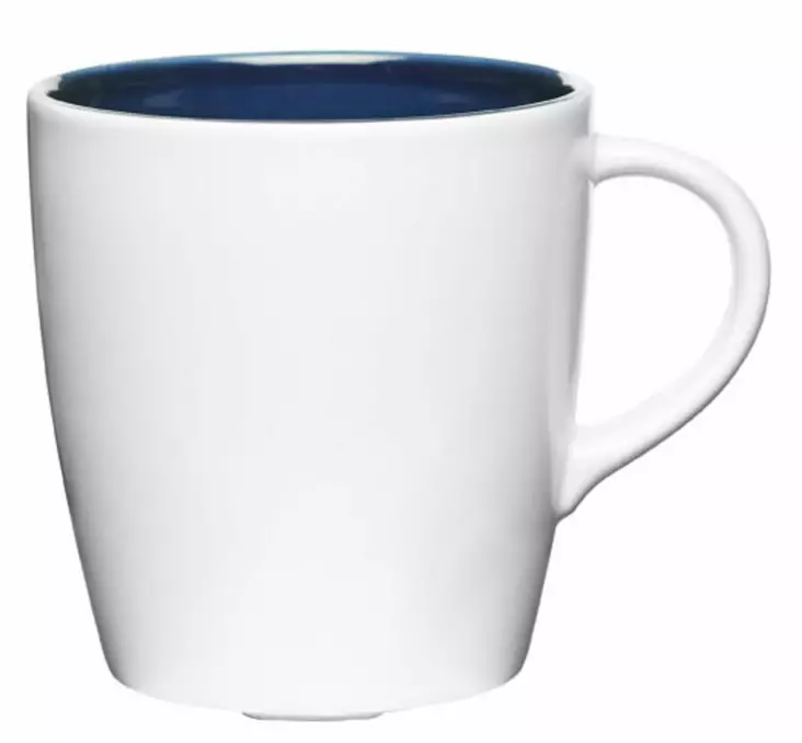 Sagaform Liberica muki pieni, valkoinen/sininen sisäpinta - Koti ja Keittiö - 5015287 - 1