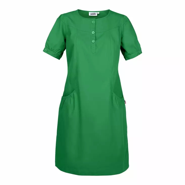 Smila 70162 Asta dress w, emerald - Smila Työvaatteet - 70162-17 - 1