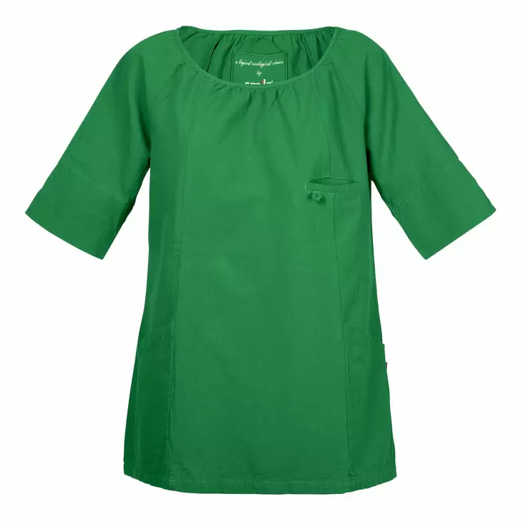 Smila 75904 Elin blouse GOTS w, emerald - Smila Työvaatteet - 75904-17 - 1