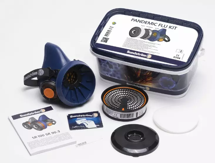 Sundström SR 100 Pandemic Flu Kit S/M - Sundström hengityksensuojaimet - 7392203003357 - 1