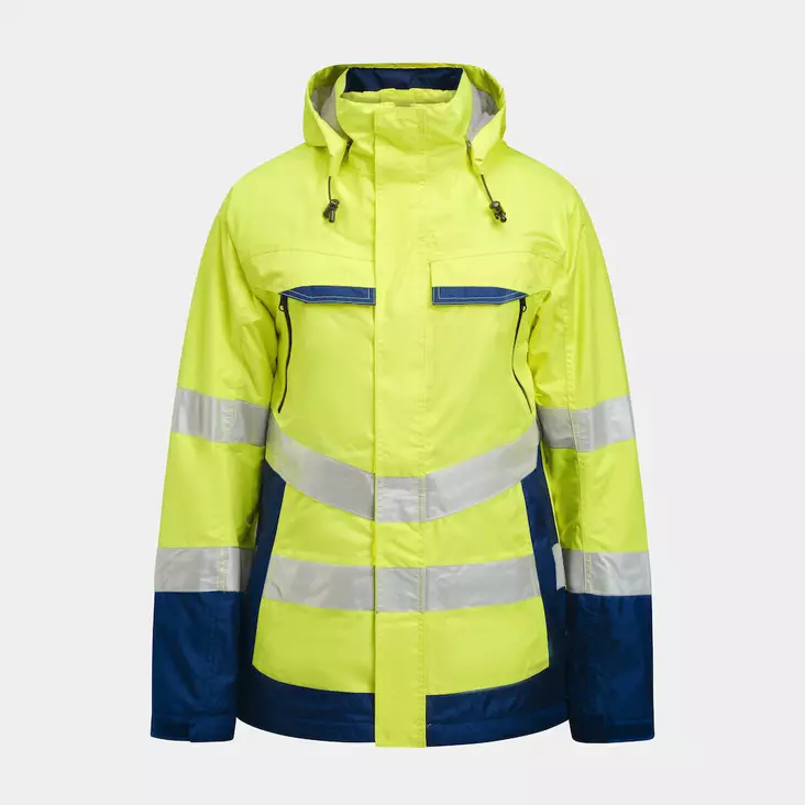 Jobman 1383 Talvitakki Hi-Vis, keltainen/mariini - Jobman Huomiotyövaatteet - 65138362-2167 - 1