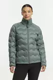 Tenson TXlite Shibui Collar Down Jacket Women, Grey Green - Tenson Vaatteet - 465018081-648 - 1