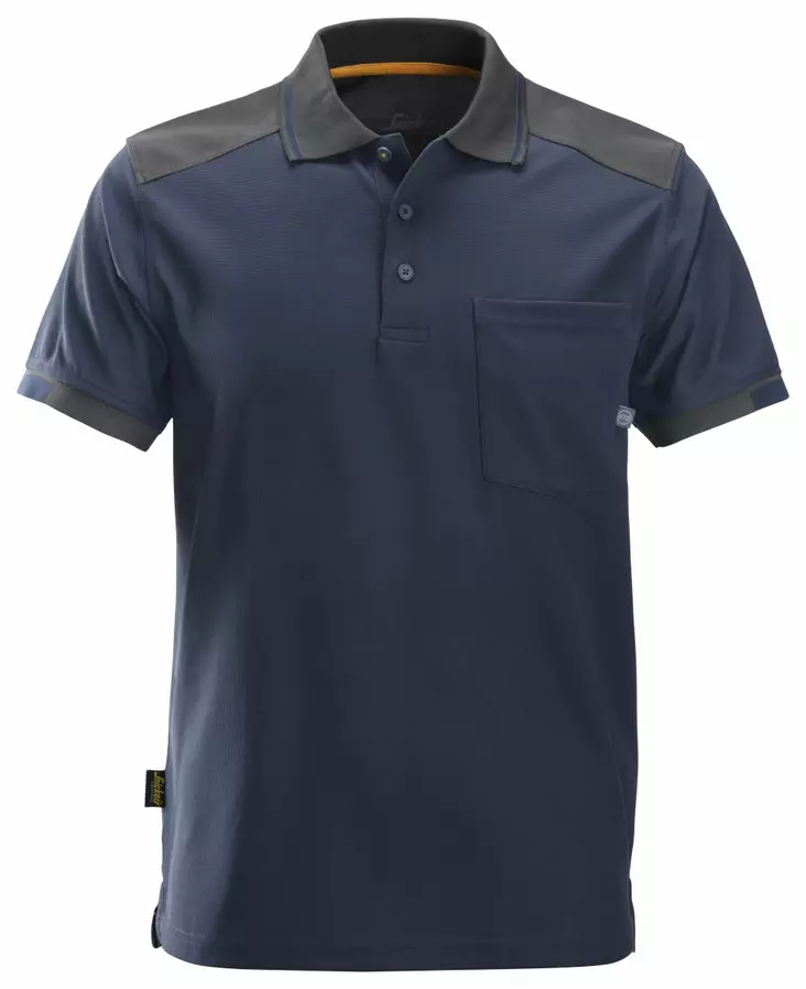 Snickers 2701 AllroundWork 37.5 ® tekninen pikeepaita olkavahvikkeilla, 9558 Navy/teräksenharmaa - Snickers Työpaidat - 27019558 - 1