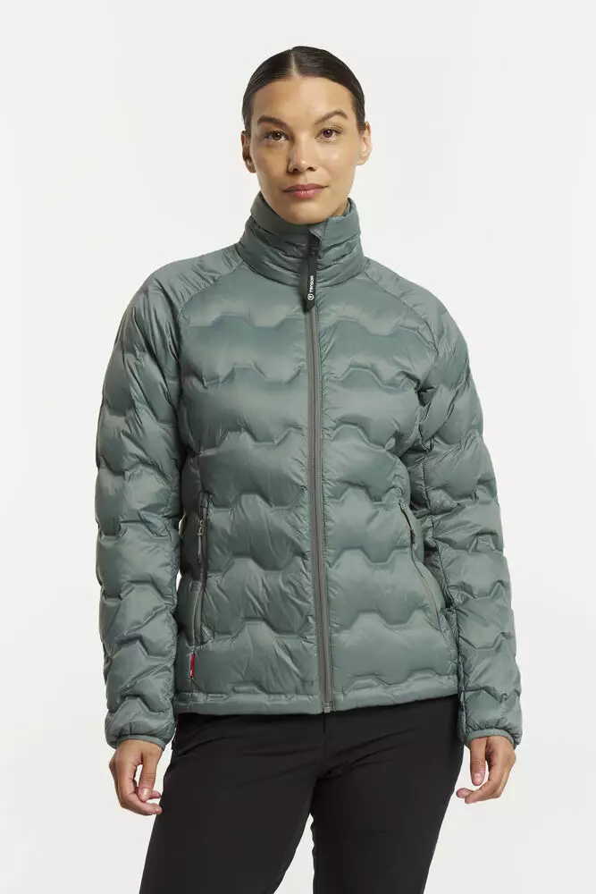 Tenson TXlite Shibui Collar Down Jacket Women, Grey Green - Tenson Vaatteet - 465018081-648 - 1