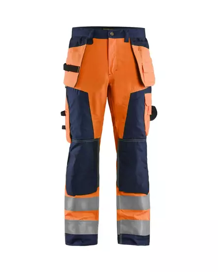 Blåkläder Highvis riipputaskuhousut Huomio oranssi/Mariininsininen - Blåkläder Huomiotyövaatteet - 156818115389 - 1