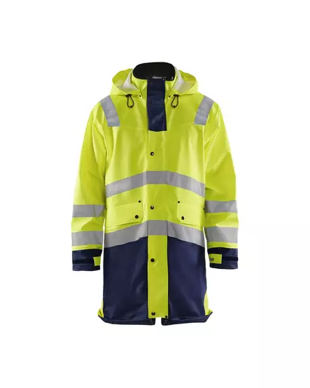 Blåkläder Highvis sadetakki, taso 2 Huomio keltainen/Mariininsininen - Blåkläder Huomiotyövaatteet - 430620033389 - 1