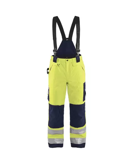 Blåkläder Highvis talvihousut henkseleillä Huomio keltainen/Mariininsininen - Blåkläder Huomiotyövaatteet - 188519773389 - 1