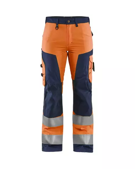 Blåkläder Naisten highvis housut Huomio oranssi/Mariininsininen - Blåkläder Huomiotyövaatteet - 715518115389 - 1