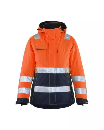 Blåkläder Naisten highvis talvitakki Huomio oranssi/Mariininsininen - Blåkläder Huomiotyövaatteet - 487219875389 - 1