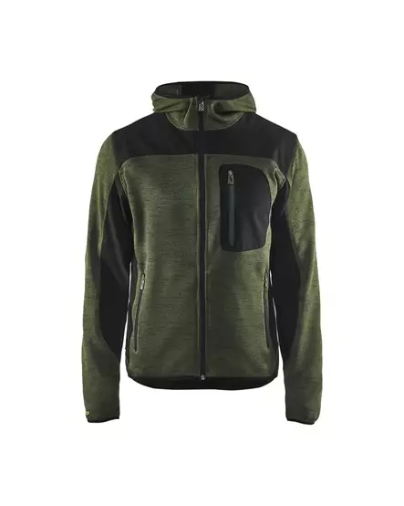 Blåkläder Neulottu softshelltakki Army green/Musta - Blåkläder Työvaatteet - 493021174699 - 1