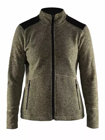 Noble Zip Jacket Heavy Knit fleece W, Dk Forrest/Black - Craft Vaatteet - 1904588-2649 - 1