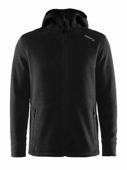 Noble hood jacket M, Black Melange/Black/Platinum - Craft Vaatteet - 1906282-998999 - 1