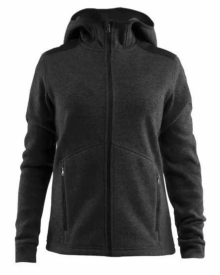 Noble hood jacket W, Black Melange/Black/Platinum - Craft Vaatteet - 1906283-998999 - 1