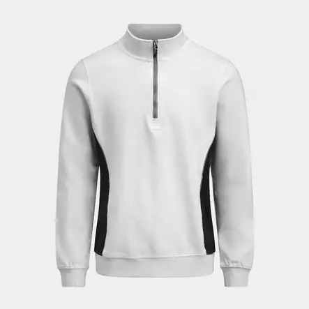 Jobman 5401 Collegepaita 1/2 vetoketjulla, valkoinen/musta - Jobman Työvaatteet - 65540120-1099 - 1