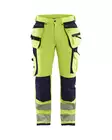 Blåkläder Highvis riipputaskuhousut stretch Huomio keltainen/Mariininsininen - Blåkläder Huomiotyövaatteet - 199716423389 - 1
