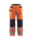 Blåkläder Highvis riipputaskuhousut stretch Huomio oranssi/Mariininsininen - Blåkläder Huomiotyövaatteet - 155218115389 - 1