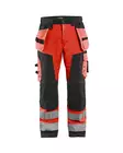 Blåkläder Highvis softshell riipputaskuhousut Huomio punainen/Musta - Blåkläder Huomiotyövaatteet - 156725175599 - 1