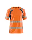 Blåkläder Highvis t-paita, UV-suoja Huomio oranssi/Mariininsininen - Blåkläder Huomiotyövaatteet - 339710135389 - 1