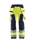 Blåkläder Naisten highvis riipputaskuhousut Huomio keltainen/Mariininsininen - Blåkläder Huomiotyövaatteet - 715618113389 - 1