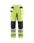 Blåkläder Naisten highvis riipputaskuhousut stretch Huomio keltainen/Mariininsininen - Blåkläder Huomiotyövaatteet - 716318113389 - 1
