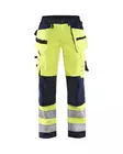 Blåkläder Naisten highvis softshell riipputaskuhousut Huomio keltainen/Mariininsininen - Blåkläder Huomiotyövaatteet - 716725173389 - 1