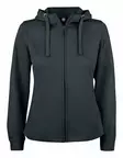 Clique Basic Active Hoody Full Zip Ladies, musta - Clique Vaatteet - 021015-99 - 1
