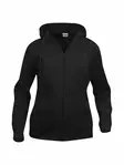Clique Basic Hoody Full zip ladies, musta - Clique Vaatteet - 021035-99 - 1