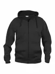 Clique Basic Hoody Full zip, musta - Clique Vaatteet - 021034-99 - 1