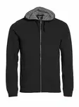 Clique Classic Hoody Full Zip, musta - Clique Vaatteet - 021044-99 - 1